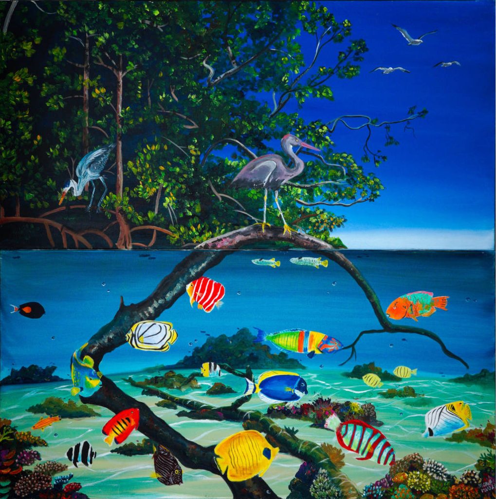Entre ciel et mer - 120x120
